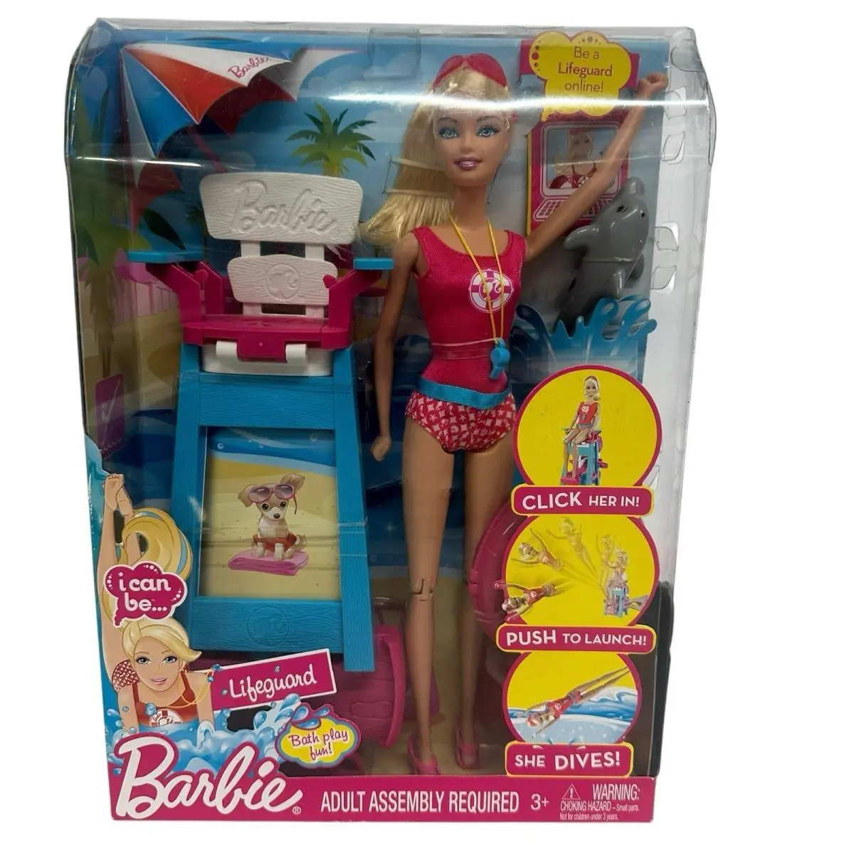 Barbie I Can Be Lifeguard Barbie Doll Playset 2010 Mattel T9560