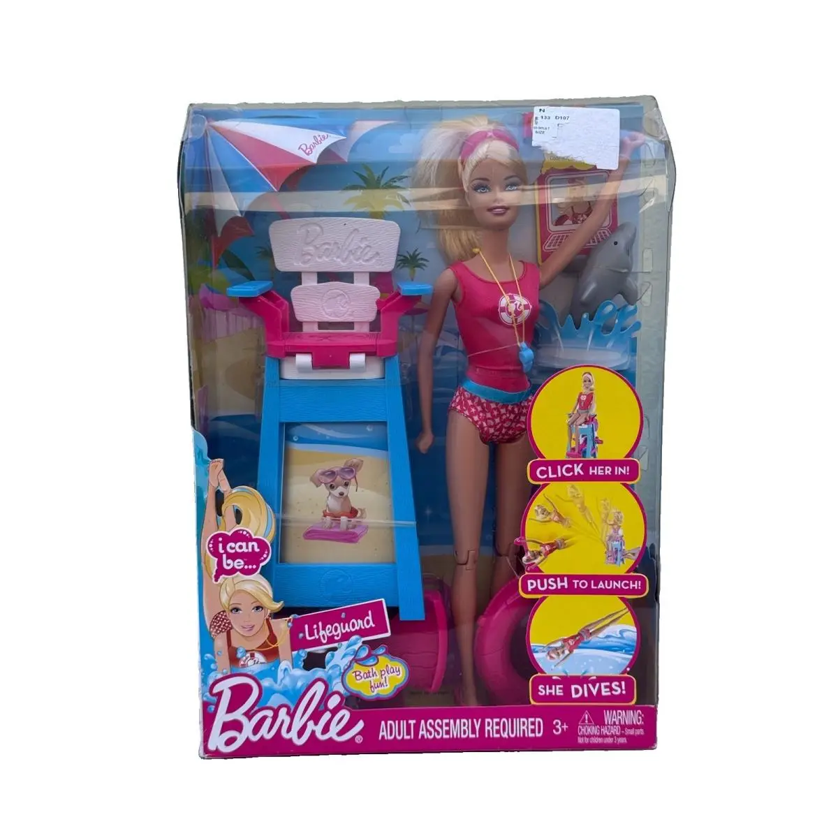 Barbie I Can Be Lifeguard Barbie Doll Playset 2010 Mattel T9560