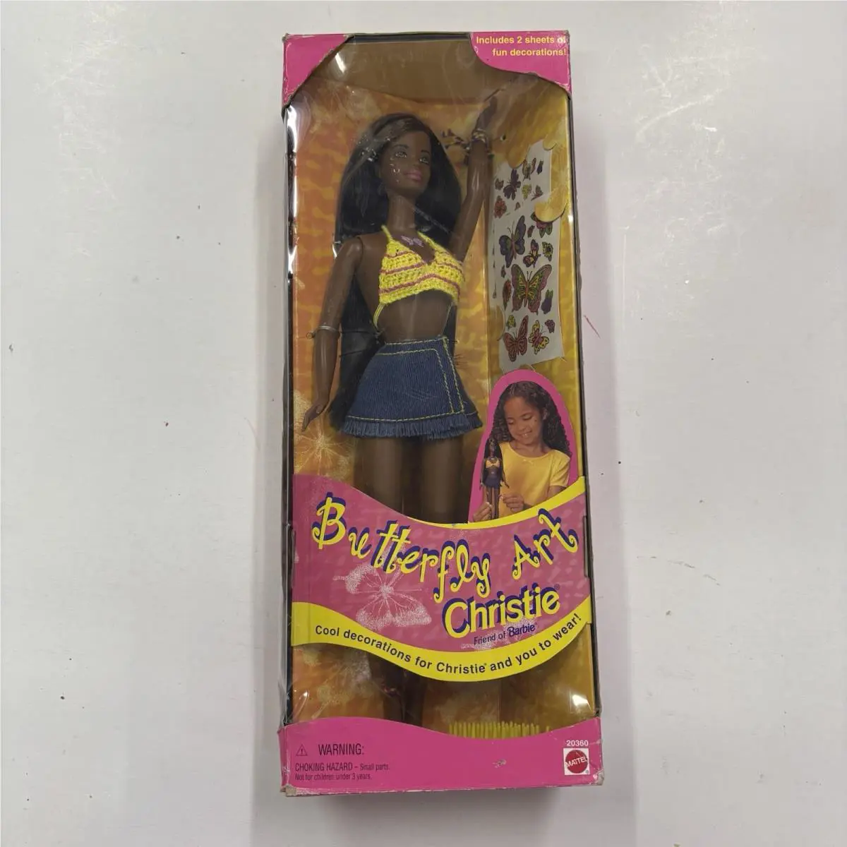 Mattel Christie Friend of Barbie Butterfly Art Tattoo Doll Collection