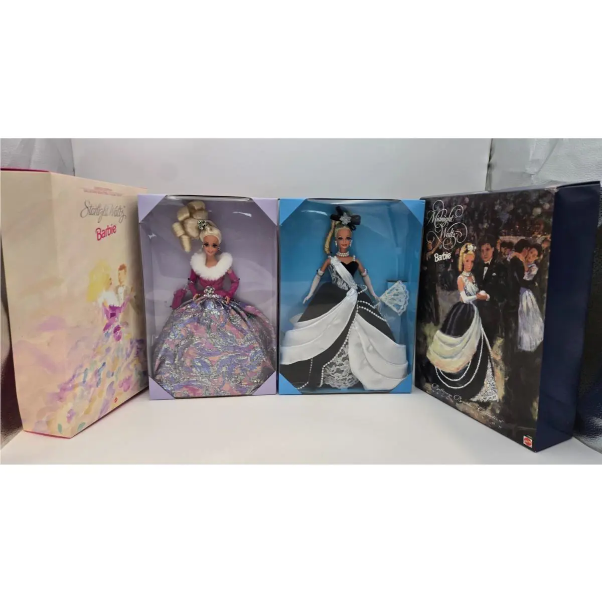 Vtg Mattel Ballroom Beauties Barbie Lot: Starlight Waltz 1995 Midnight 1996