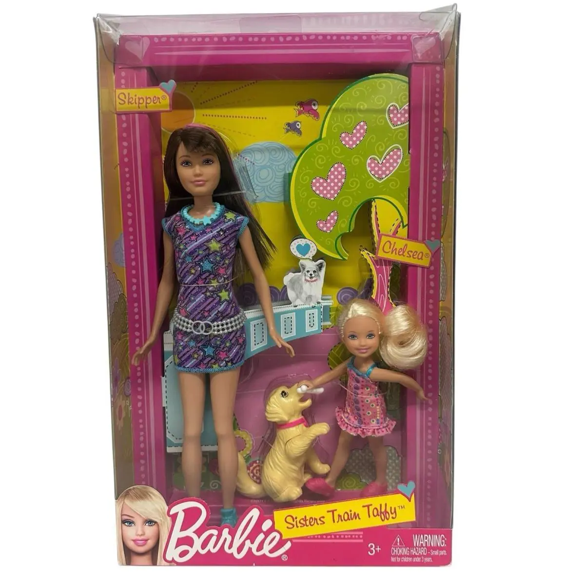 Barbie Sisters Train Taffy Skipper and Chelsea Doll 2-Pack with Puppy Dog W3286