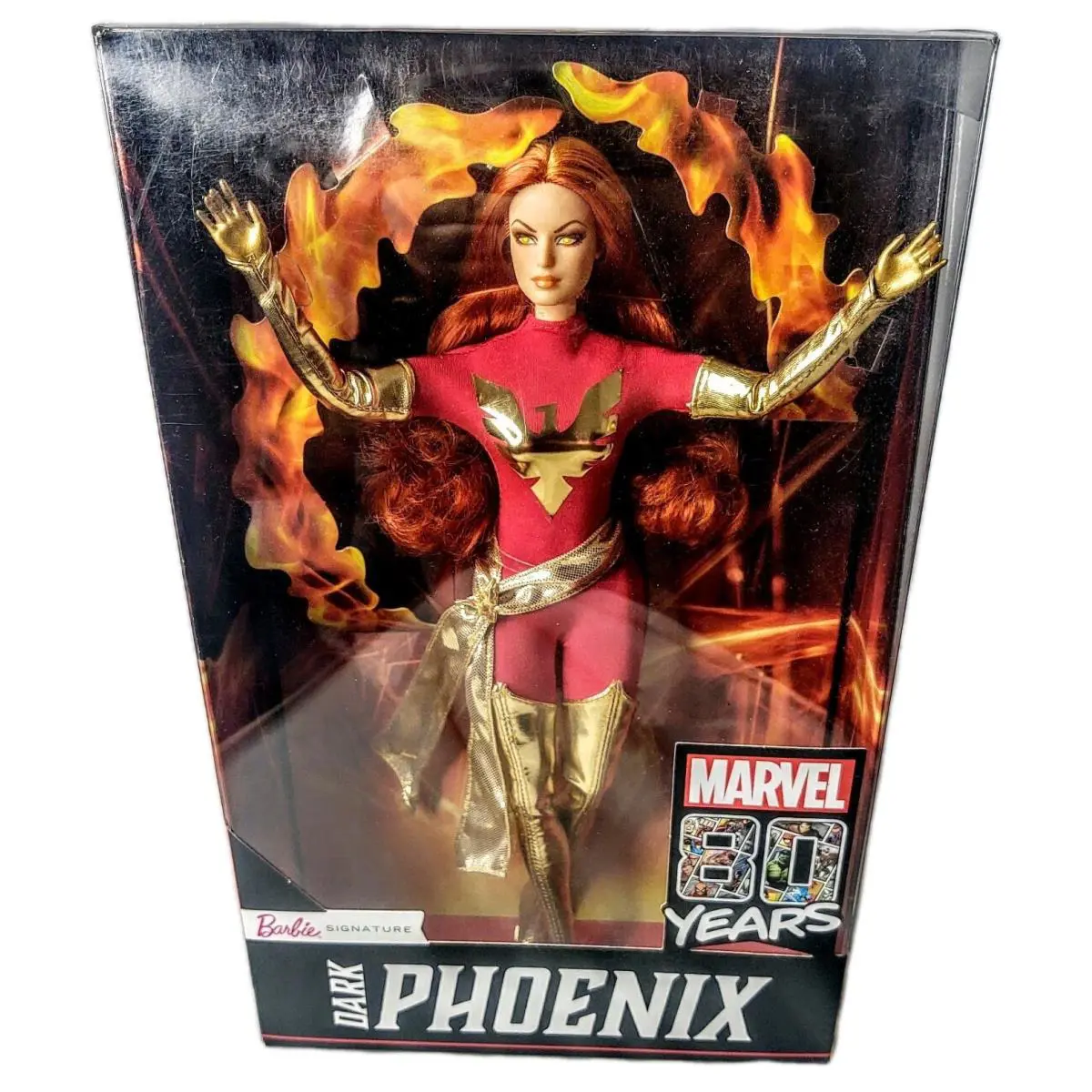 Barbie Signature Dark Phoenix Marvel 80 Years Superhero Fashion Doll GLJ54 Nrfb