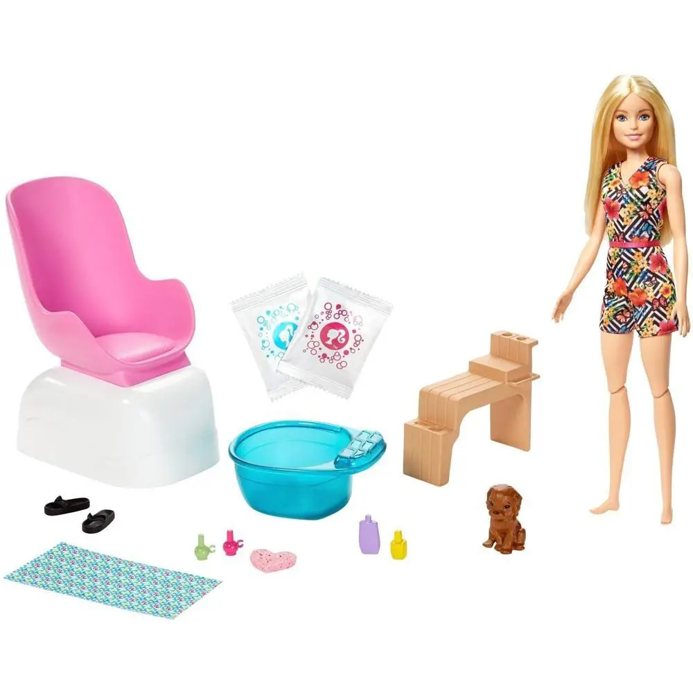 Barbie Mani-pedi Spa with Blonde Doll Puppy
