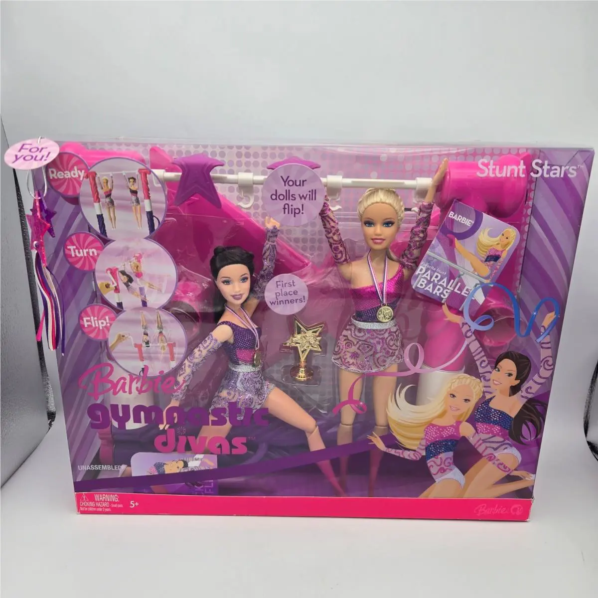 Barbie Gymnastic Divas Stunt Stars Playset Barbie Raquelle 2007 Y2K