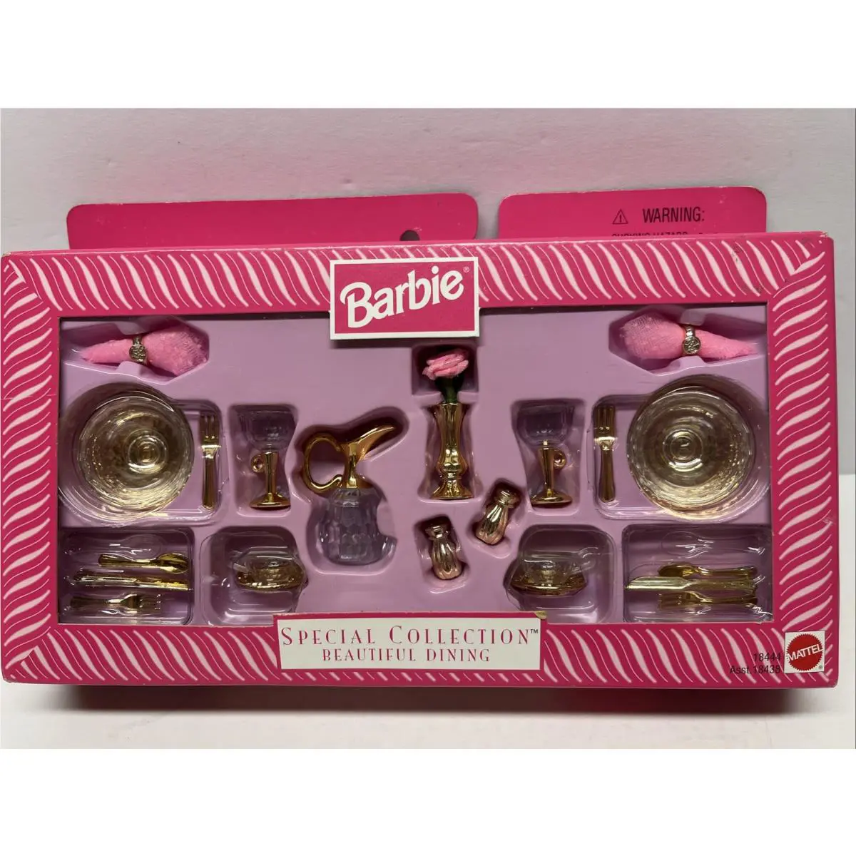 Barbie Special Collection Beautiful Dining - Elegant Gold Dinner Set For 2