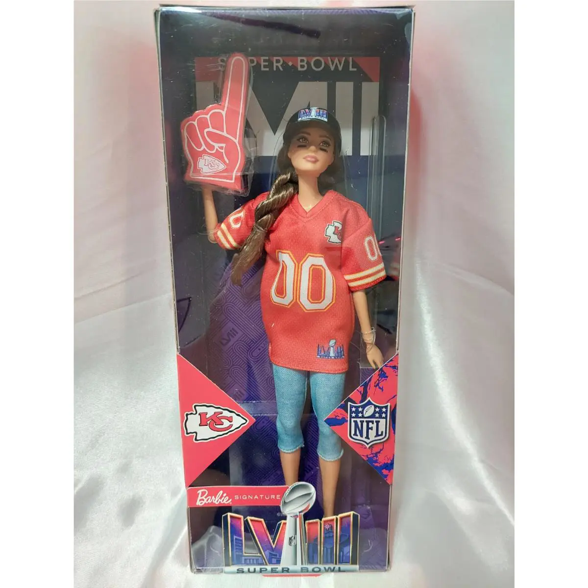 Kansas City Chiefs 2024 Nfl Lviii Super Bowl Champion Barbie