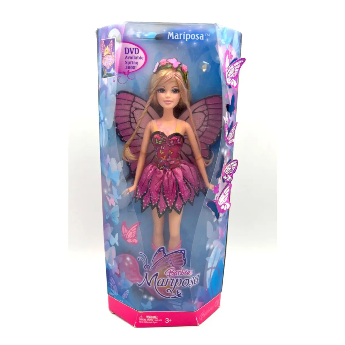 Barbie Mariposa Butterfly Doll Doll 2007 M3456 W/box Defect