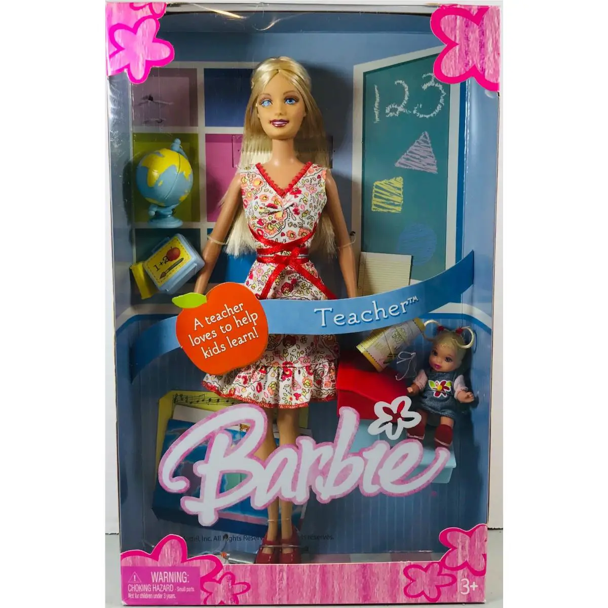 Forever Teacher Barbie Doll and Student Doll Set 2005 Mattel J0479
