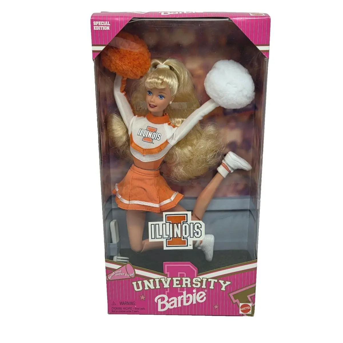 Vintage 1997 Illinois University Barbie Illini 17755 Mattel