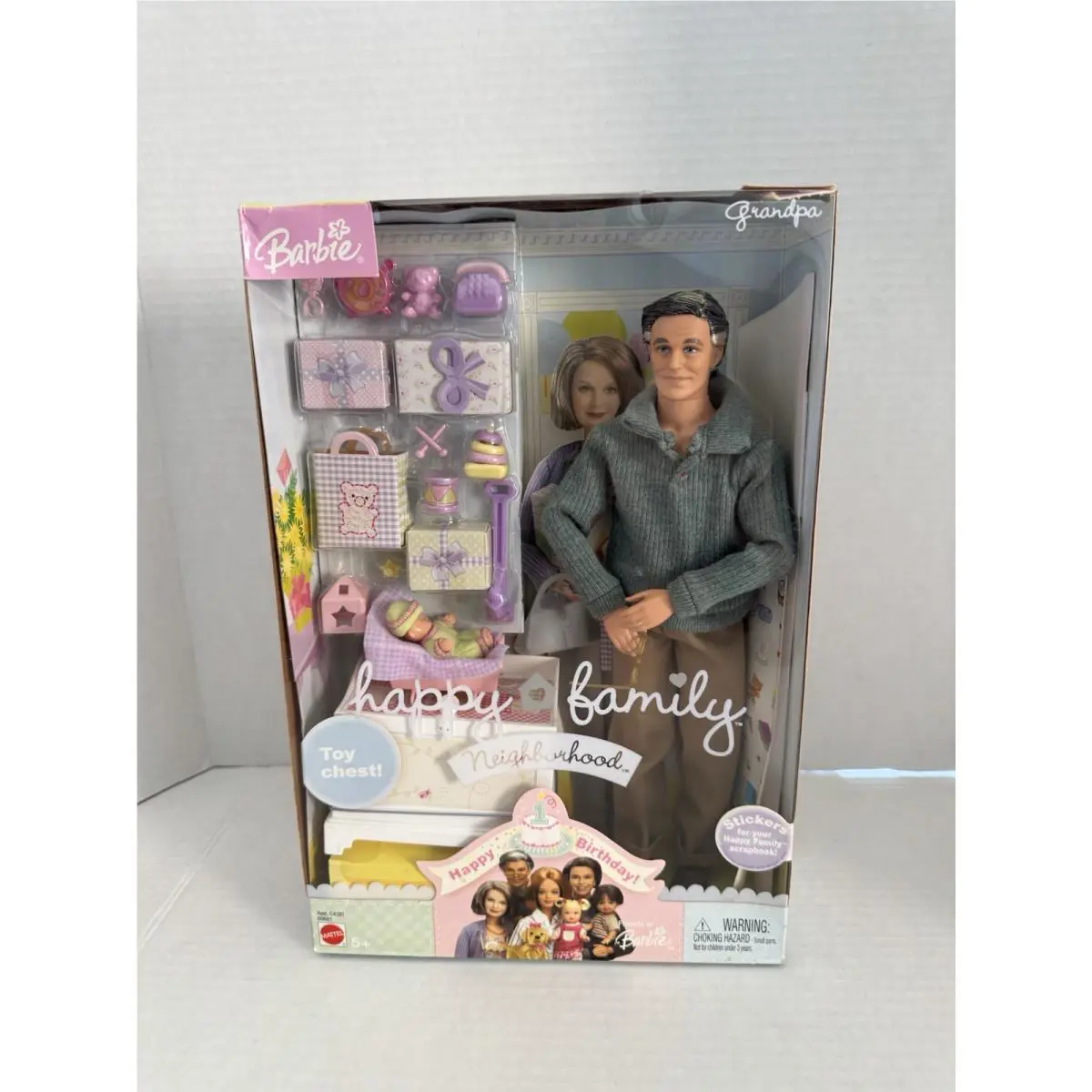 Barbie Happy Family Neighborhood Grandpa w Baby - AA Rare Htf Nrfb