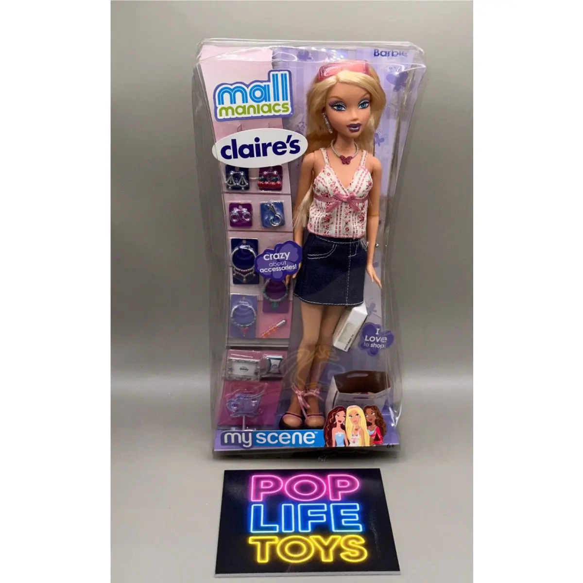 Vintage 2005 Mattel My Scene “claire’s Mall Maniac Barbie” J1095 Nrfb