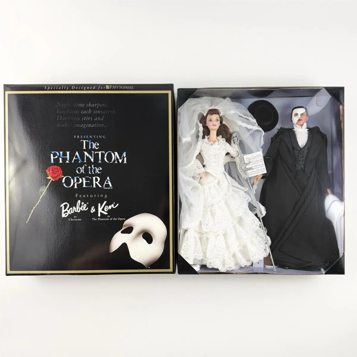 Phantom of The Opera Fao Schwartz Ken and Barbie Doll 1998 Mattel 20377