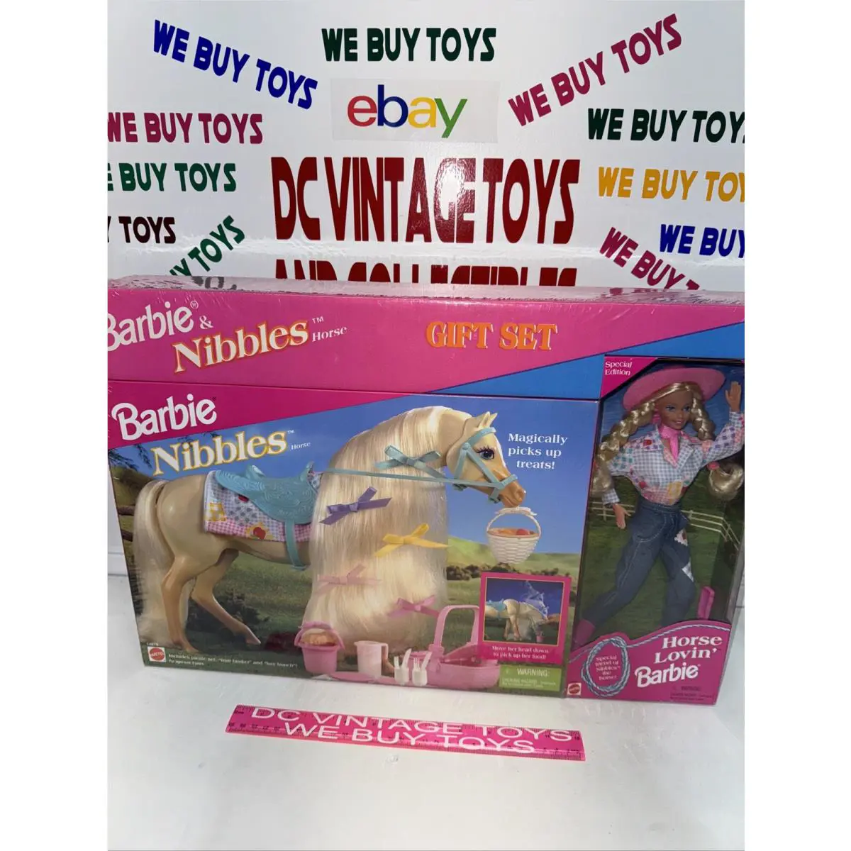 1996 Horse Lovin’ Barbie Nibbles Horse Gift Set Mattel 14879 15648