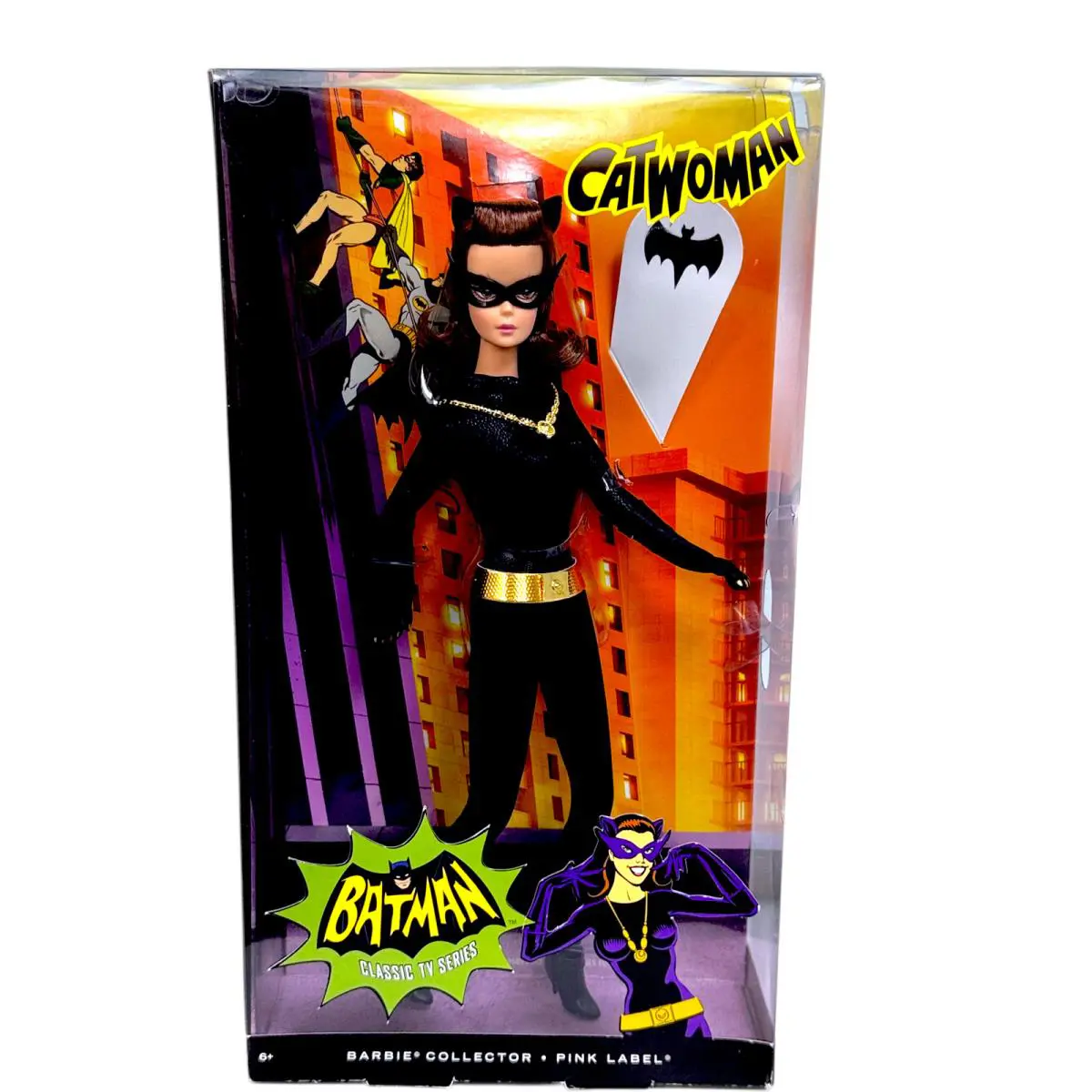 Barbie Catwoman Doll Pink Label Batman 1966 TV Series DC Comics Julie Newman