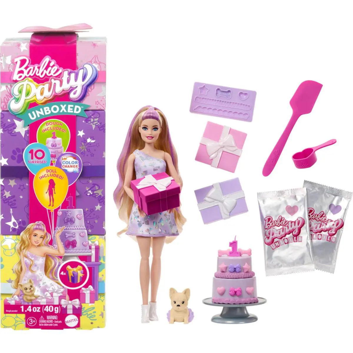 Barbie: Party Unboxed Pet Birthday Assortment - Mattel Pack of 3