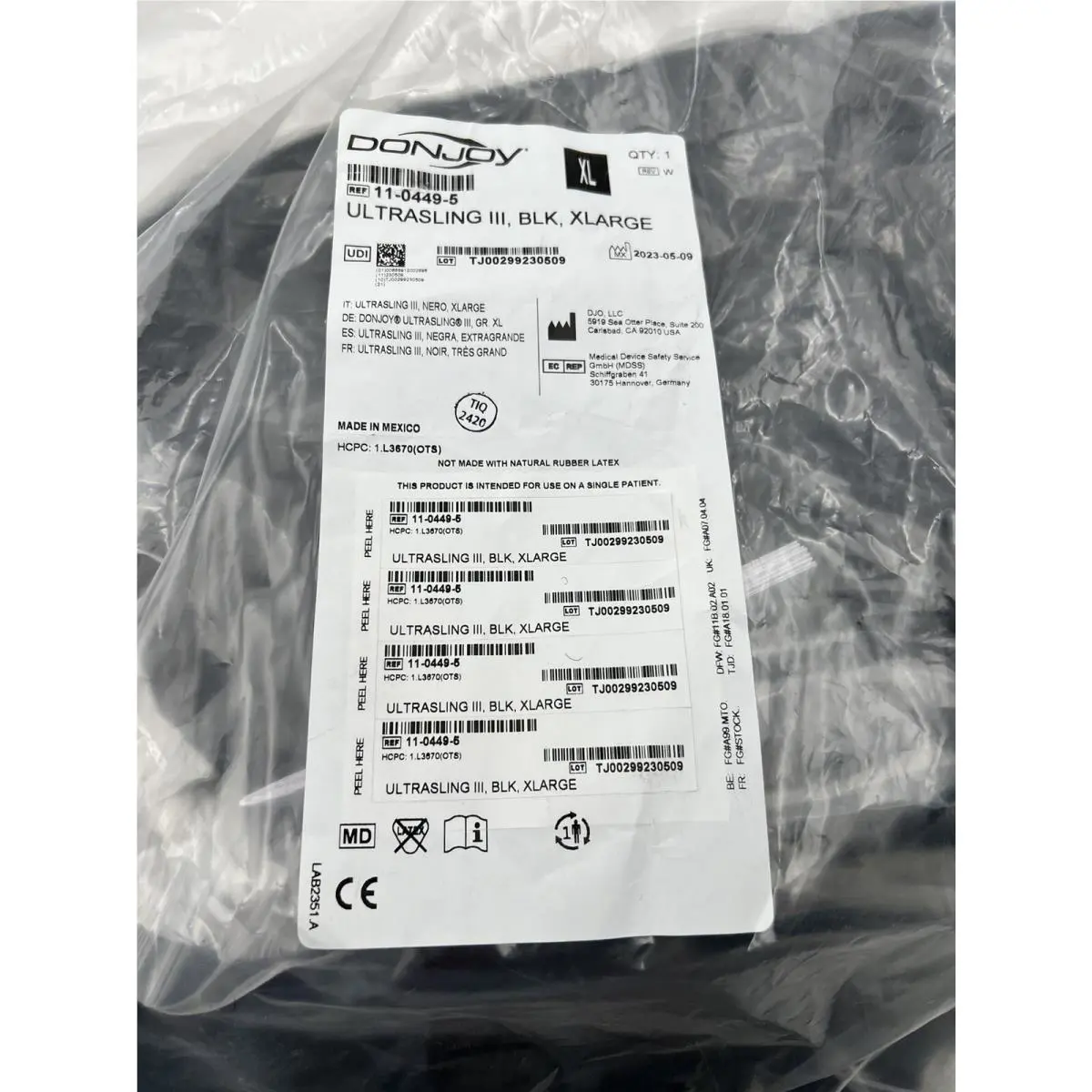 DonJoy  - Ultrasling III - Ultrasling III - 11-0449-5 - Black 3