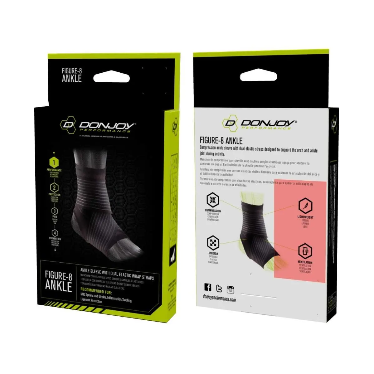 DonJoy  - Donjoy Performance Figure 8 Ankle Sleeve - Dp171Aw02-Blk - Black (UPC: 190446241928) 2