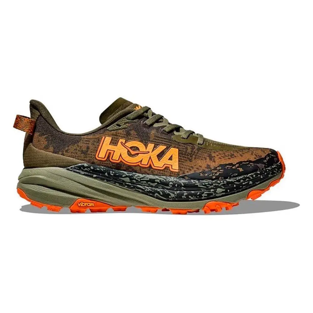 Hoka Mens` Speedgoat VI Running Shoes - Antique Olive/squash - Antique Olive/Squash