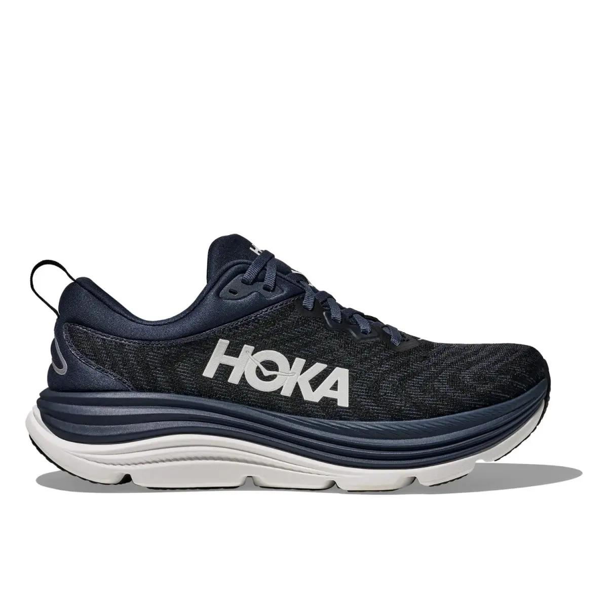 Hoka One One Gaviota 5 1127929-VYN Sneakers Men`s 10 D Navy White Running Shoes - Blue