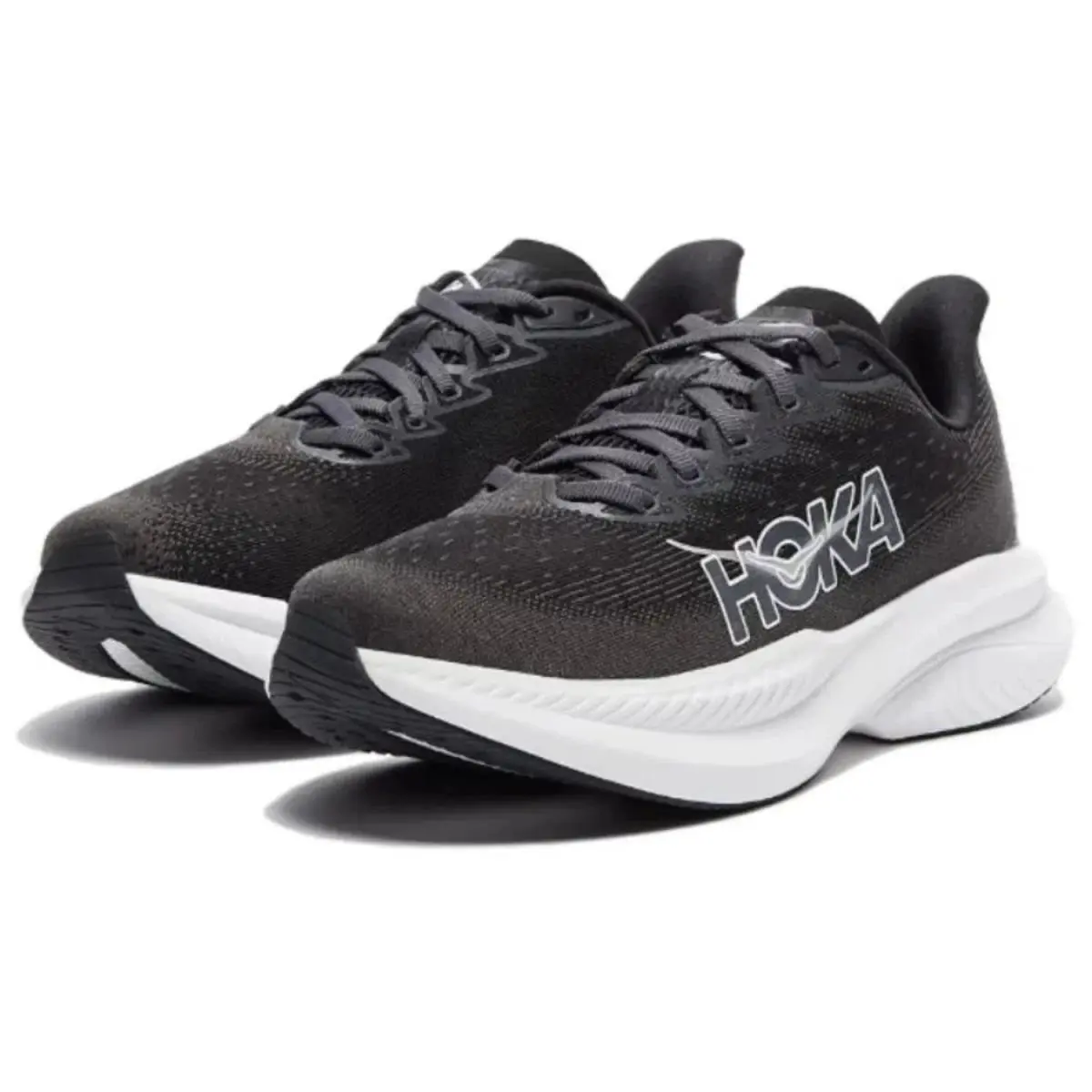 Hoka One One Mach 6 1147790-BWHT Sneakers Mens US 13 D Black White Running Shoes - Black