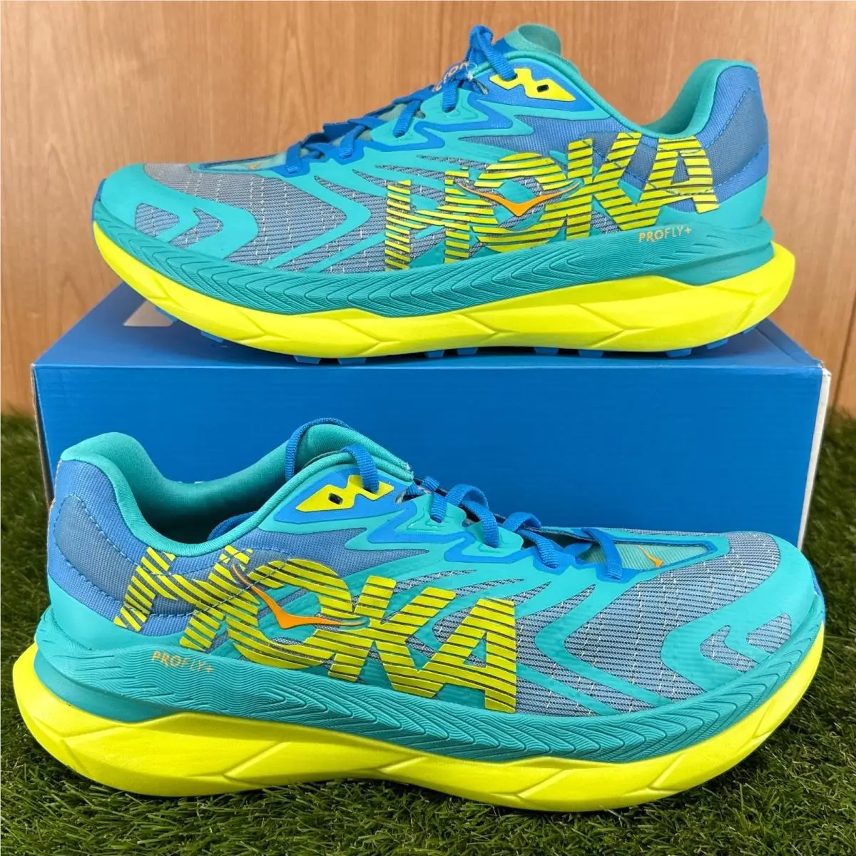 Hoka Tecton X 2 Ceramic Evening Primrose Trail Shoes 1134516-CEPR Men`s Size 14