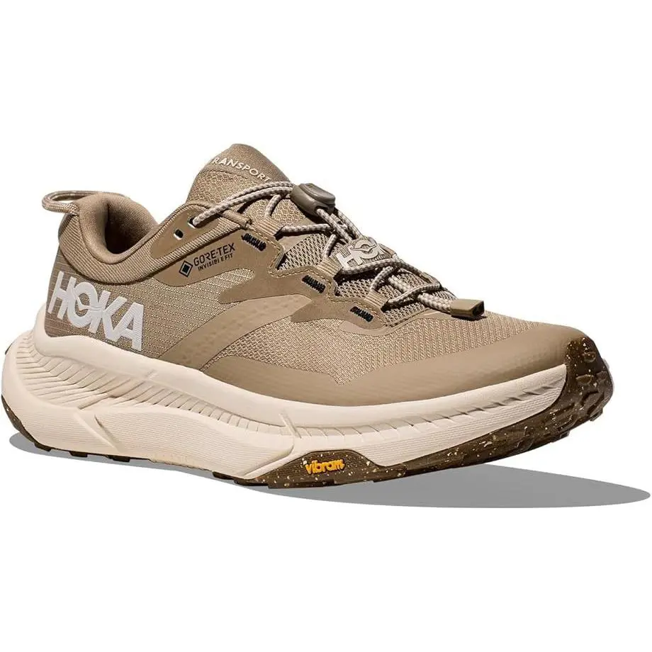 Hoka Transport Gtx Running Hiking Sneakers Abrasion-resistant Mesh Taupe Size 11 - Taupe Dune