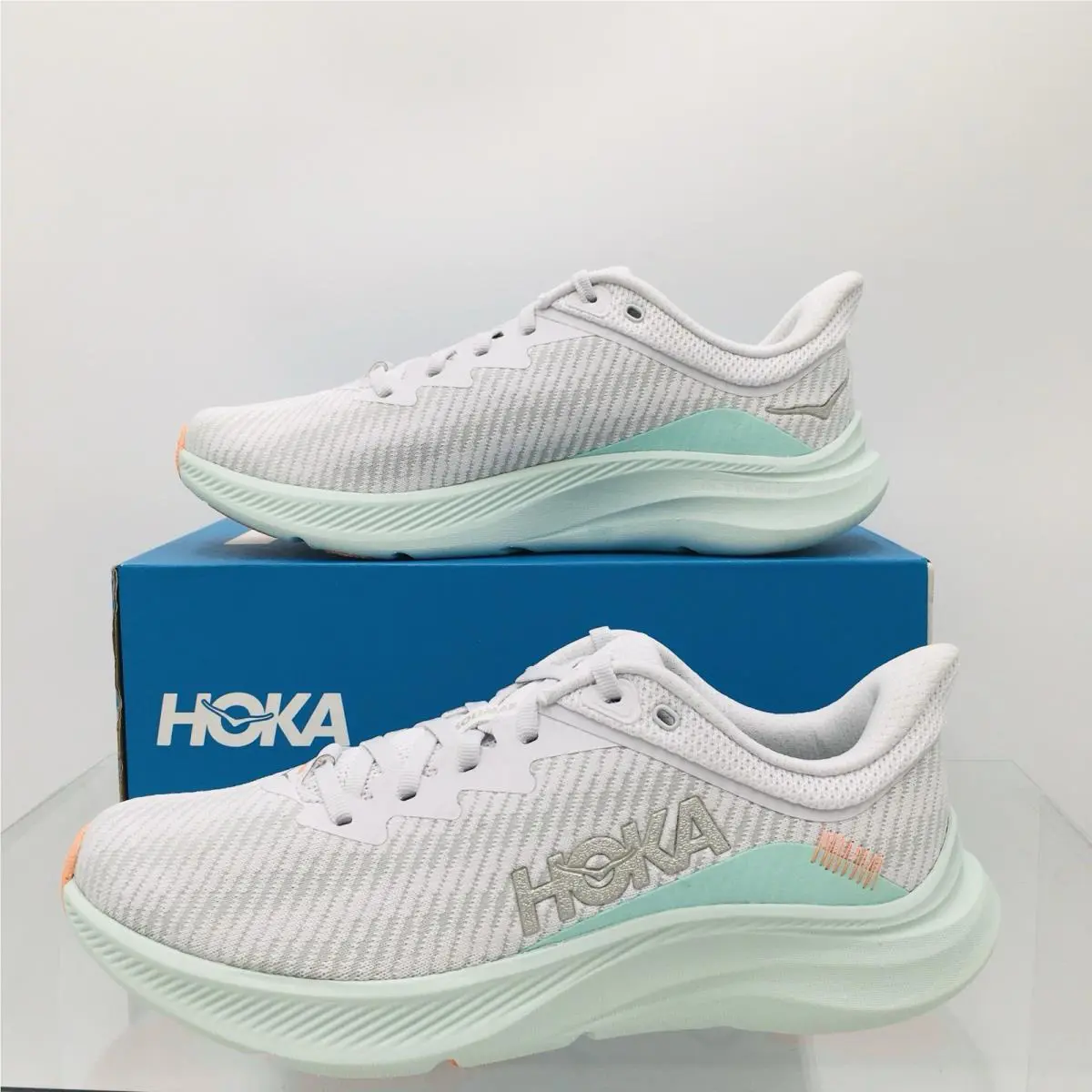 Hoka One One Solimar - Stardust/ Aqua Breeze - Women’s Running Shoes Size 9 B