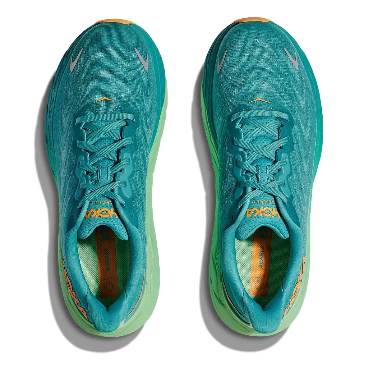 Men`s Hoka Arahi 6 Ocean Mist/lime Glow 12.5 D Medium
