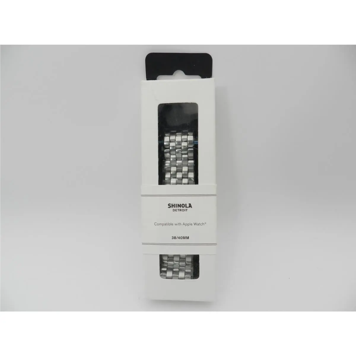 Shinola 5-Link Runwell Apple Watch Bracelet Band in Silver