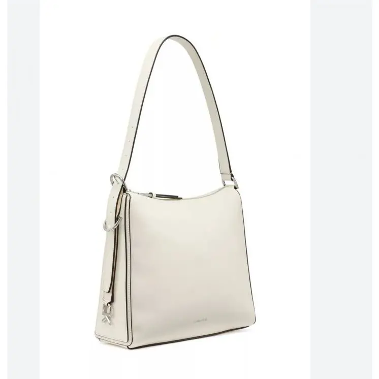 Calvin Klein Mandy Faux-leather Women`s Shoulder Bag Purse - White