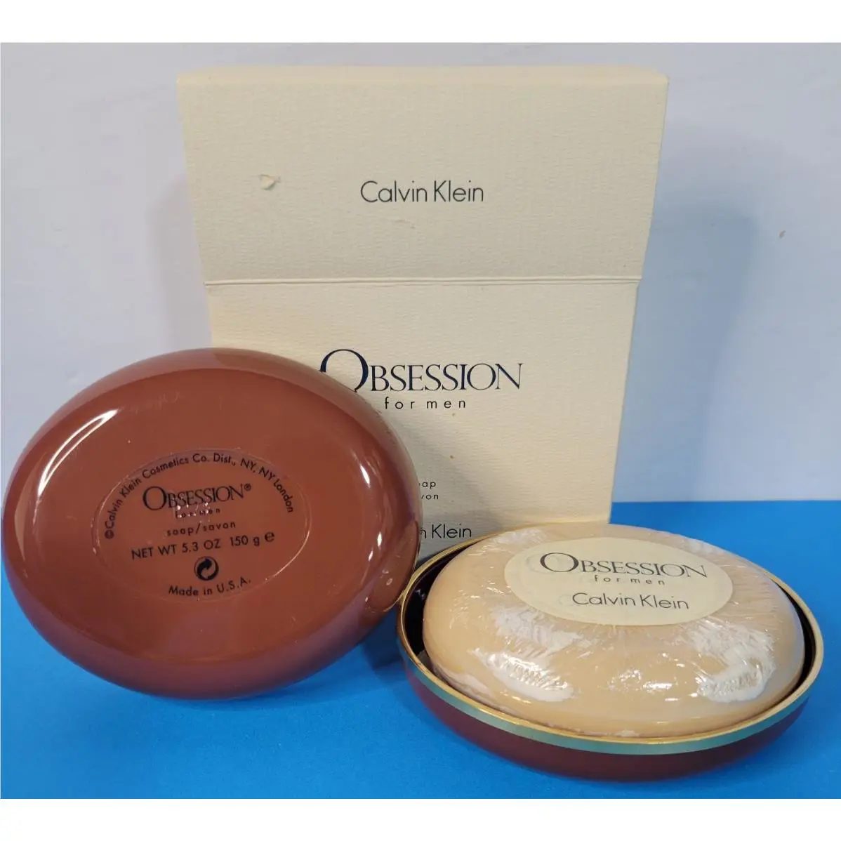 Calvin Klein Obsession For Men Soap 5.3 oz w/ Case Box Vintage
