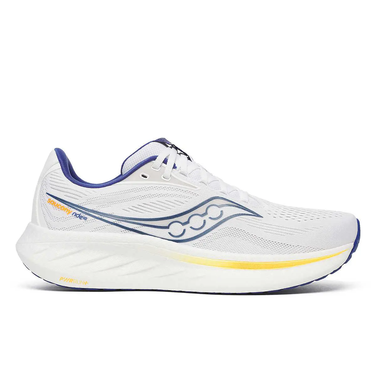 Saucony Men`s Ride 18 Various Colors - White/Azurite