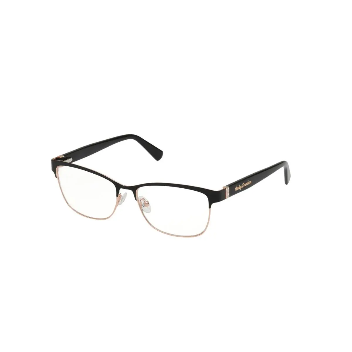 Harley-davidson HD 50057 Matte Black Shiny Black 002 Size 54 Eyeglasses