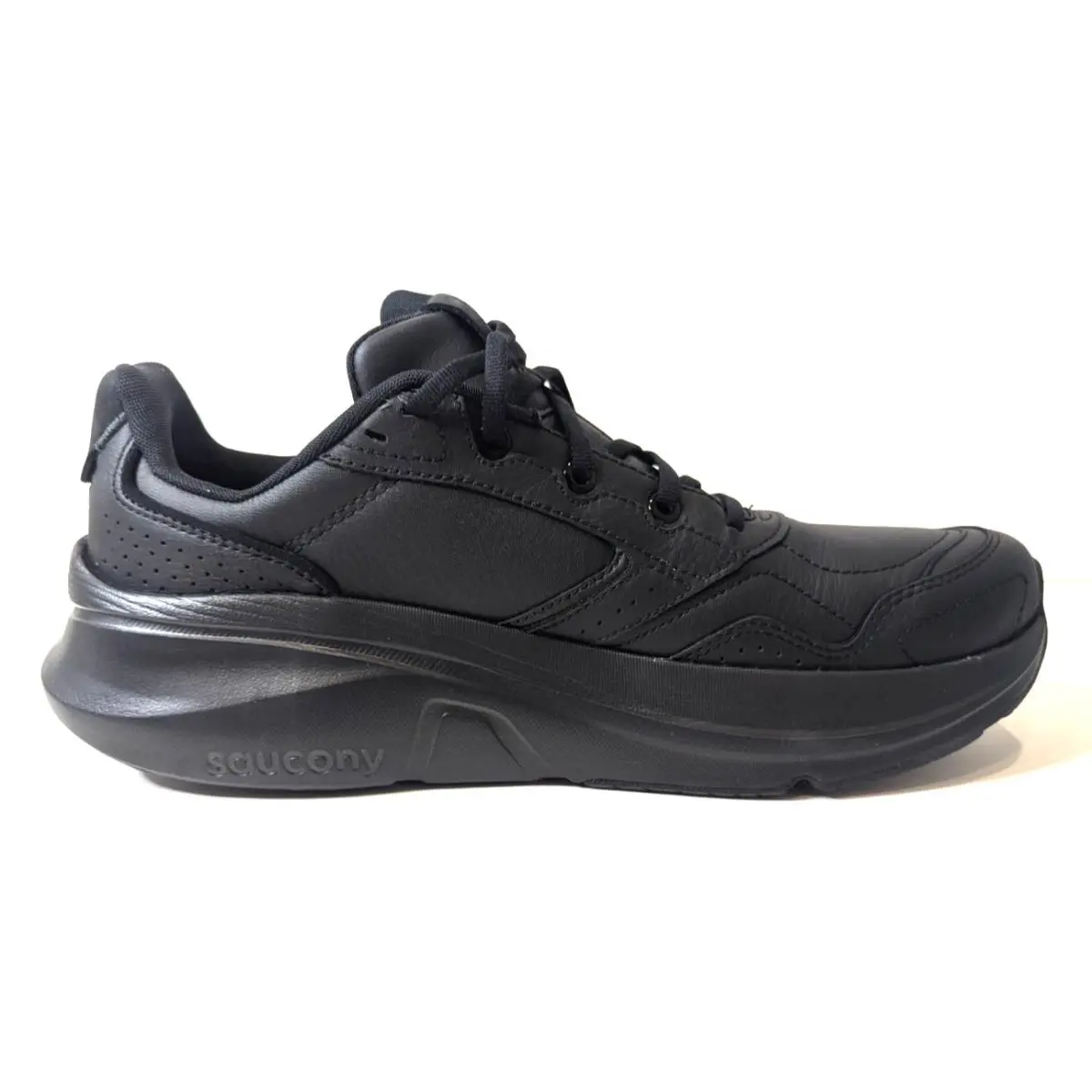 Saucony Guide Metro LE Sneaker Men`s Size 11 Black Leather Upper S21003-120