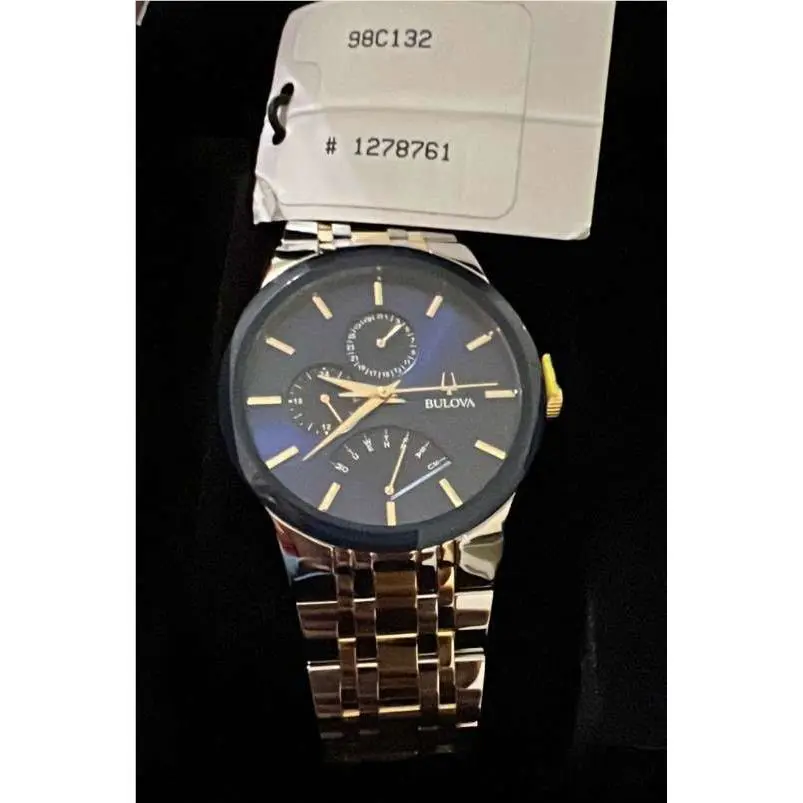 Bulova Men`s Two-tone Multi-function Dial Watch - 98C132