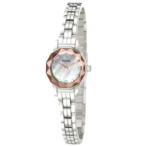 Bulova Women`s Watch Stainless Steel Dial Mother of Pearl 96P130