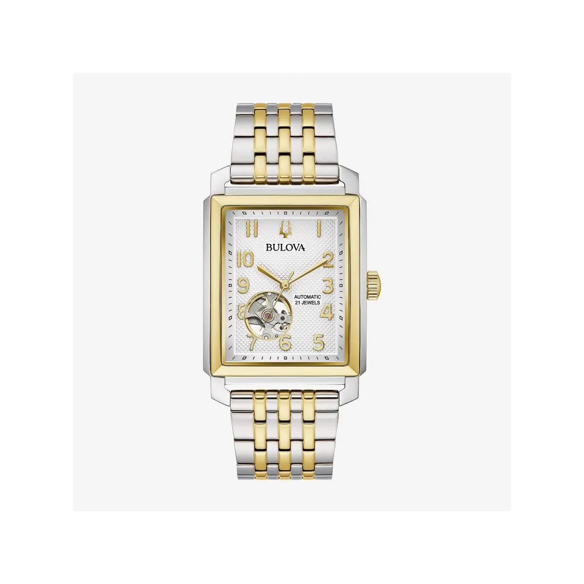 Classic Sutton Mens Automatic Two Tone Stainless Steel Bracelet Watch by Bulova