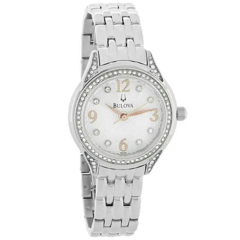 Bulova Crystal Women`s Watch Stainless Steel 96X125