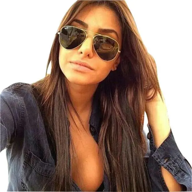 Aviator 3025 Sunglasses Classic Green Lens - Ray Ban Standard Size