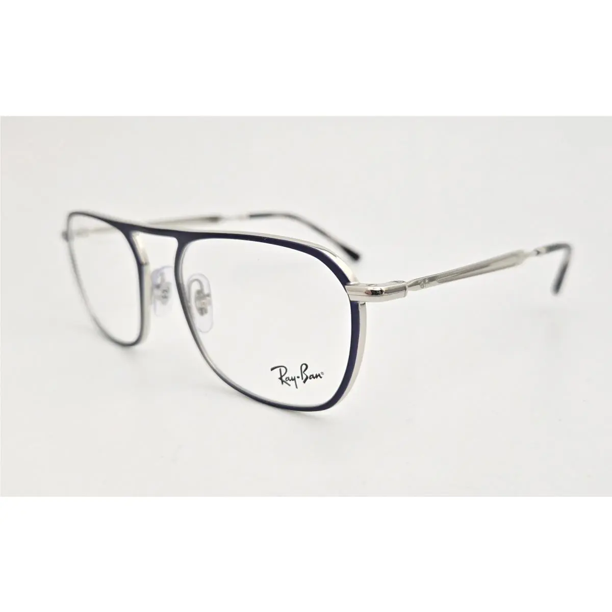 Ray Ban Eyeglasses RB 6548 Color 3016 Blue Silver Size 53 Men`s Square