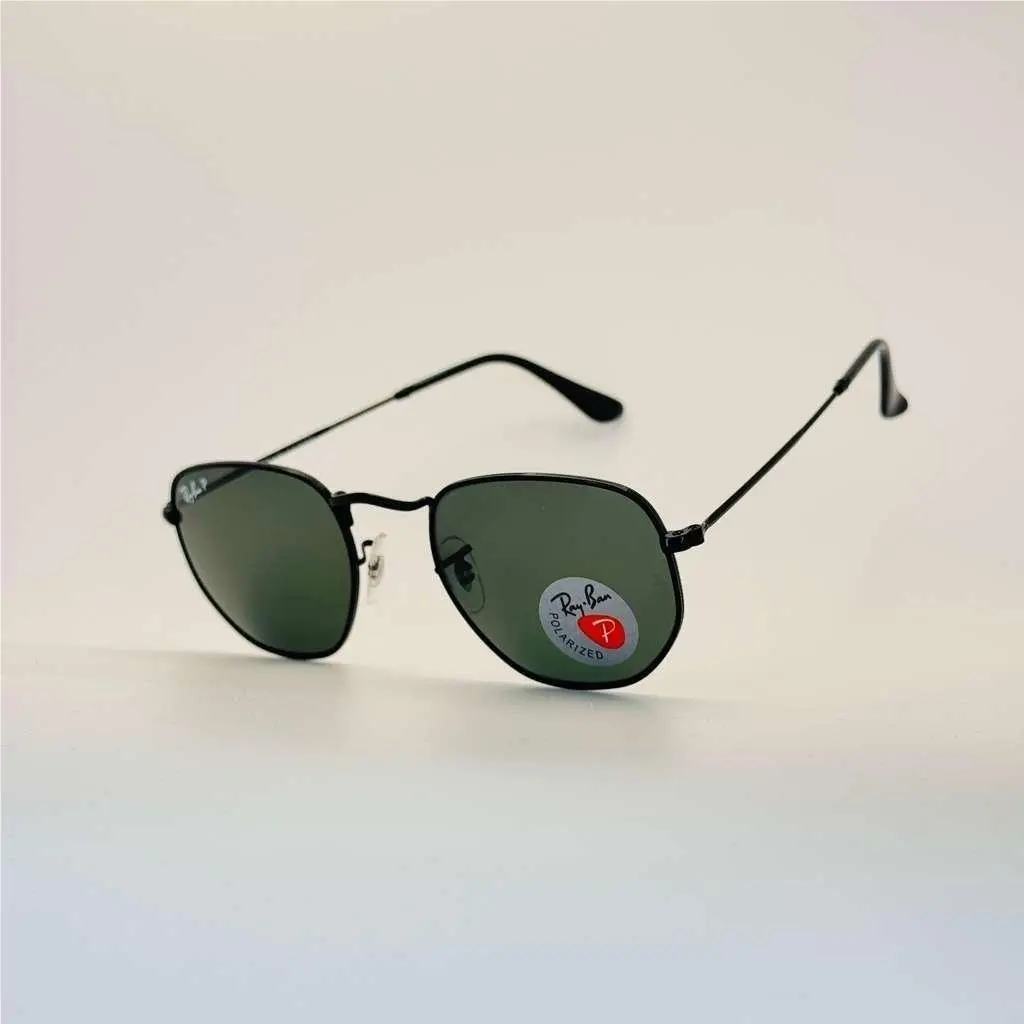 Ray Ban RB3548N 002 58 Black Hexagonal 51 mm Unisex Polarized Sunglasses