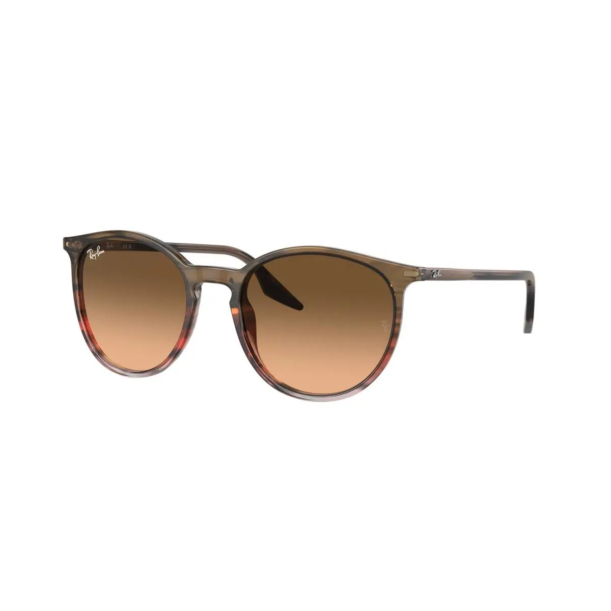 Ray-ban RB 2204 Striped Brown Gradient Red Bia 13953B Sunglasses
