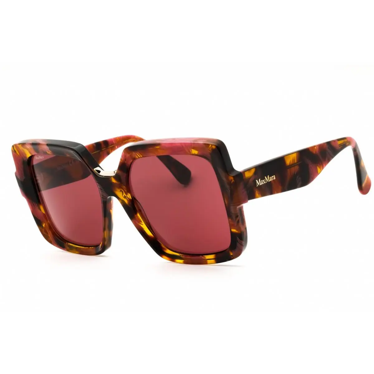 Max Mara MM0088 55S Coloured Havana/bordeaux 56-18-140 Sunglasses