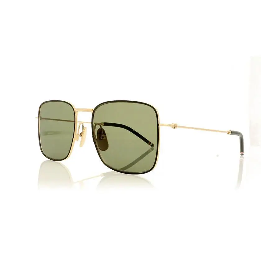 Thom Browne TBS117-A 02 Square Gold/green 52 mm Unisex Sunglasses Frame