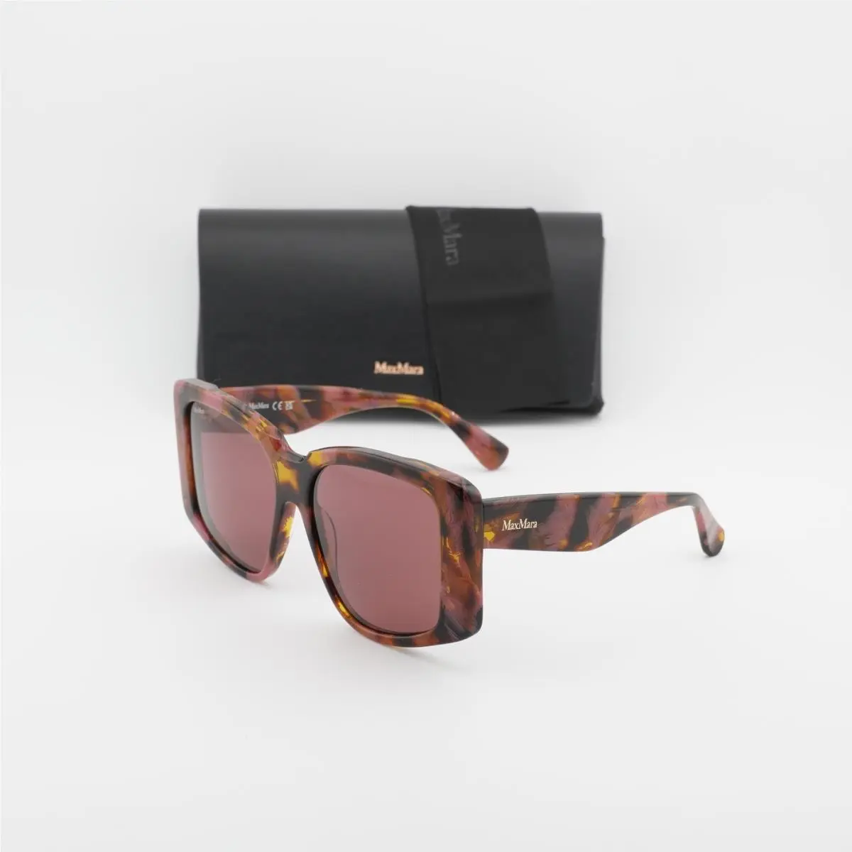 MM0098 55S Coloured Havana/bordeaux 57-16-140 Sunglasses by Max Mara