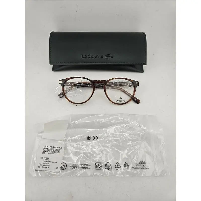 L2966N 210 Striped Brown 50-20-145 Men`s Eyeglasses by Lacoste
