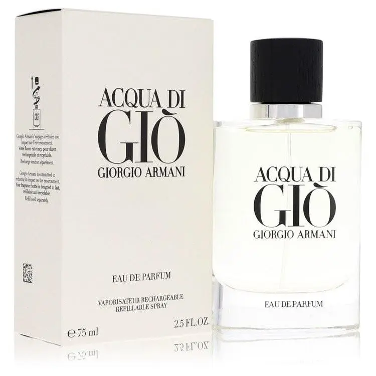 Acqua Di Gio by Giorgio Armani Eau De Parfum Refillable Spray 2.5oz/75ml For Men