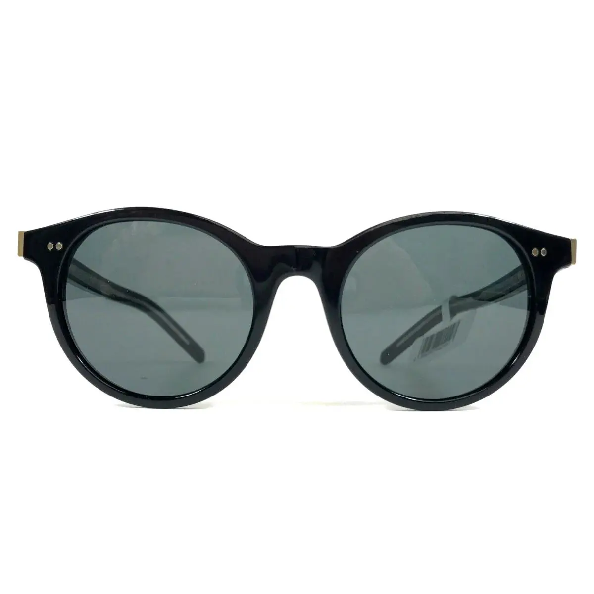 Giorgio Armani Sunglasses AR8199-U 5875/87 Shiny Black Round w/ Dark Grey Lenses