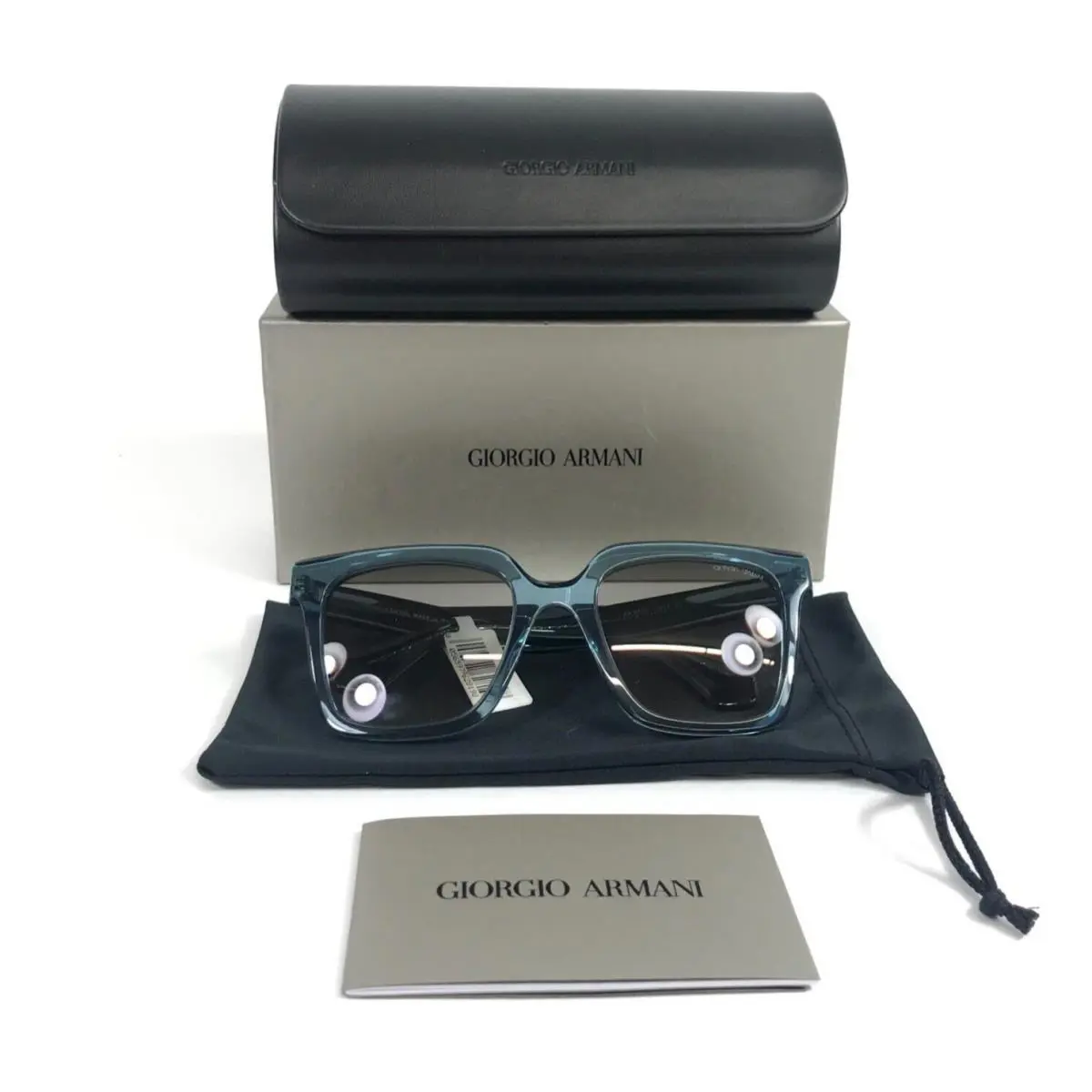 Giorgio Armani Sunglasses AR8156 5934/32 Transparent Blue w/ Clear Gradient Grey