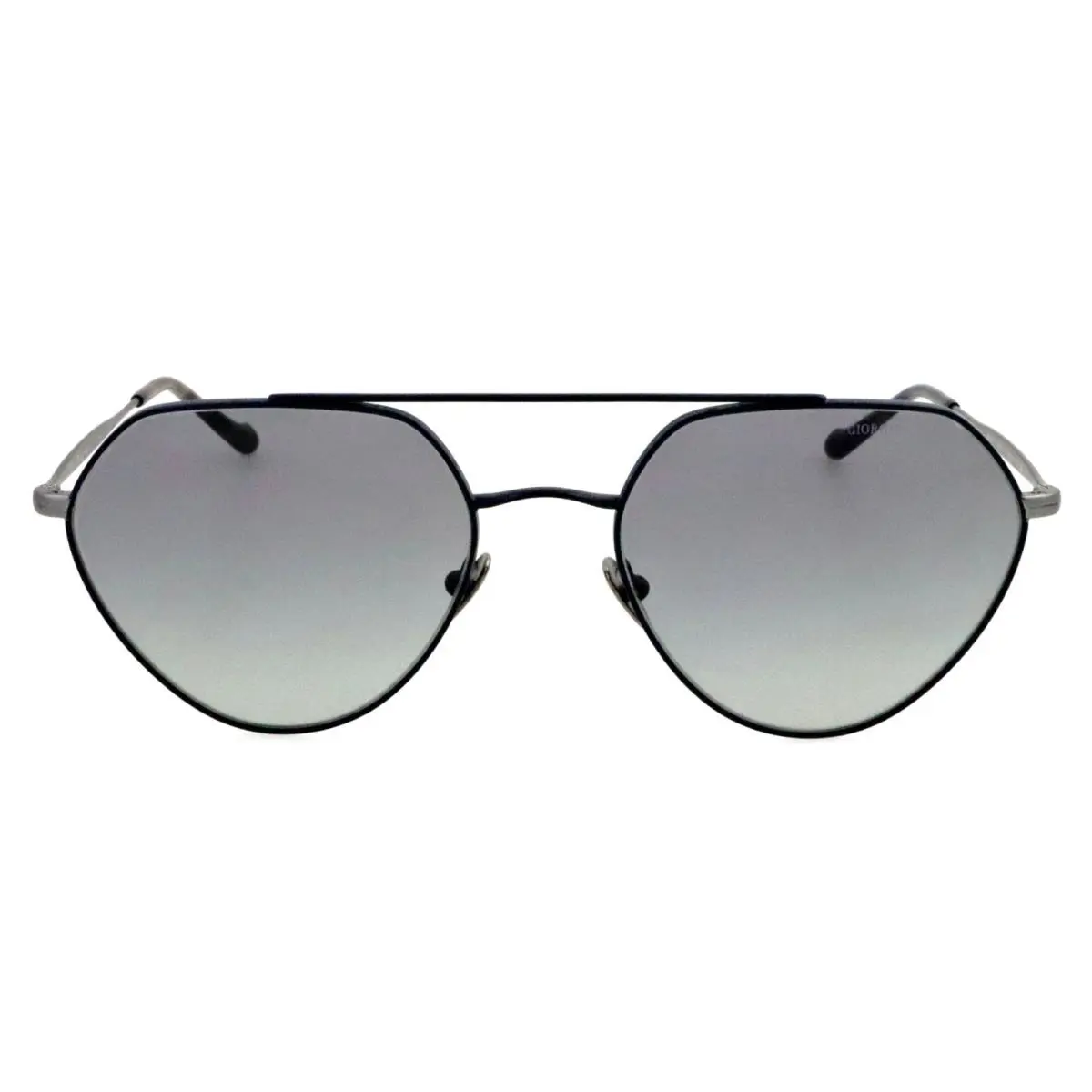 Giorgio Armani AR6111 3315/11 56mm Black Gray Panto Sunglasses Italy - Frame: Gray, Lens: Gray